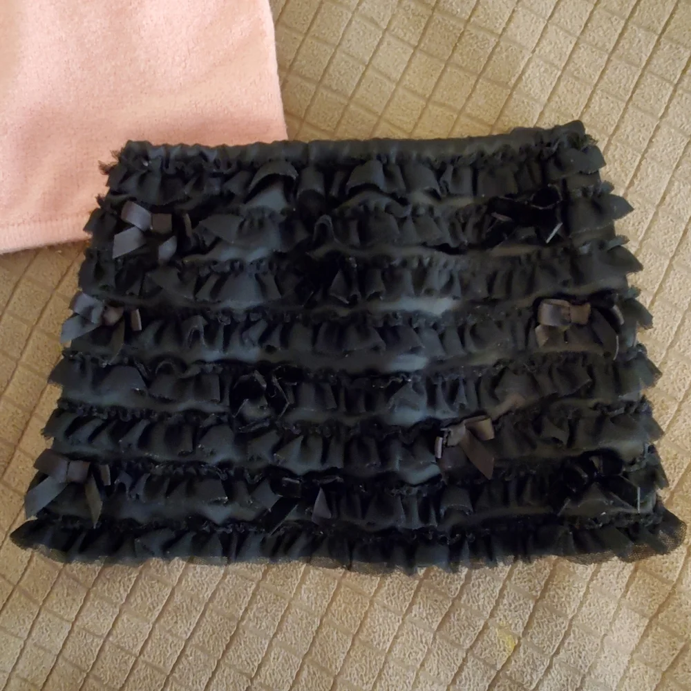 Pink Sweater & Organza Ruffled Skirt set